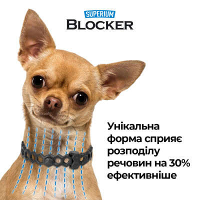 Нашийник для тварин Superium Блокер протипаразитарний для котів та собак 35 см (9108)