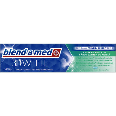 Зубна паста Blend-a-med 3D White Екстремальний м&#039;ятний поцілунок 75 мл (8006540792162)