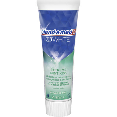 Зубна паста Blend-a-med 3D White Екстремальний м&#039;ятний поцілунок 75 мл (8006540792162)