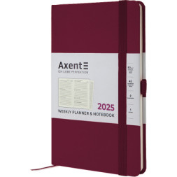 Тижневик Axent датований 2025 Partner Strong 125х195 мм, винний (8505-25-46-A)