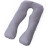 Подушка MirSon для вагітних і відпочинку Satin Stripe №8027 U-подібна Light Gray (2200006178651)