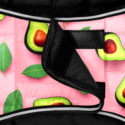 Курточка для тварин WAUDOG Clothes Накидка Авокадо на рожевому L (505-4051)