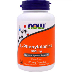 Амінокислота Now Foods L-фенілаланін, L-Phenylalanine, 500мг, 120 капсул (NOW-00132)