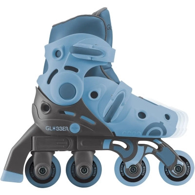 Роликові ковзани Globber 2в1 сіро-сині р.30-33, до 60кг, 5+ (783-200)