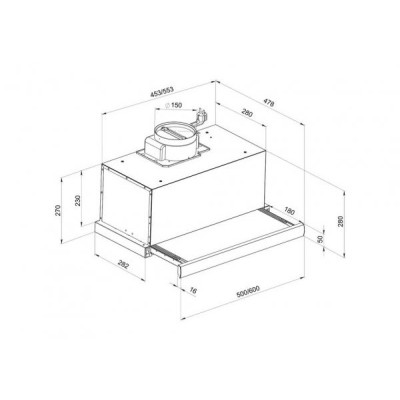 Витяжка кухонна Pyramida TL 60 (1100) BL T