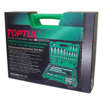 Набір інструментів Toptul автомобільний 1/4&quot;, 1/2&quot; 108од. (6-гр.) (GCAI108R)