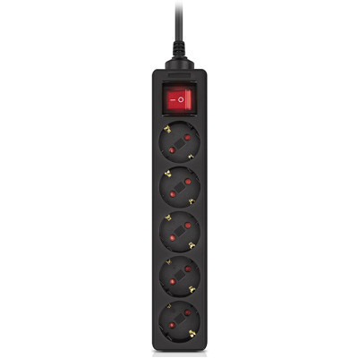 Мережевий фільтр живлення REAL-EL RS-Protect M 1.8m, black (EL122300026)