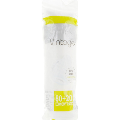 Ватні диски Vintage 80+20 шт. (4820164151549)