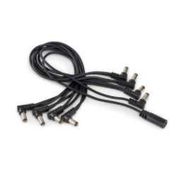 Кабель для гитарных педалей RockBoard Flat Daisy Chain Cable, 8 Outputs, Angled (RBO CAB POWER DC8 A)