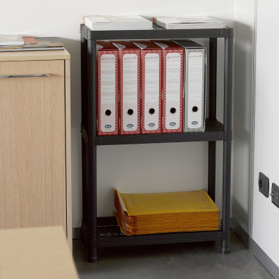 Стелаж Plastmeccanica Universal Vent пластиковий 3 полиці 60х30х95 см чорний (5684)