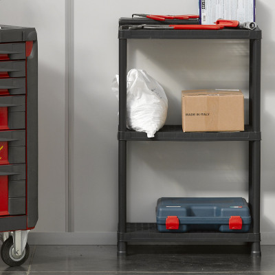 Стелаж Plastmeccanica Universal Vent пластиковий 3 полиці 60х30х95 см чорний (5684)