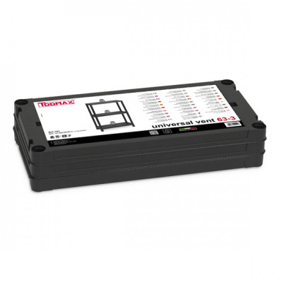 Стелаж Plastmeccanica Universal Vent пластиковий 3 полиці 60х30х95 см чорний (5684)