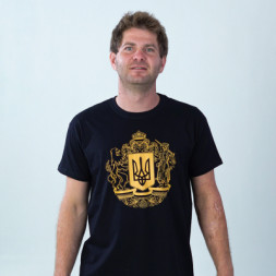 Футболка Sol's Imperial 190 Герб України чорний M (11500309/137M)