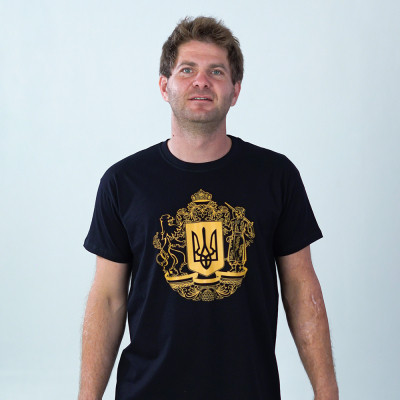 Футболка Sol&#039;s Imperial 190 Герб України чорний M (11500309/137M)