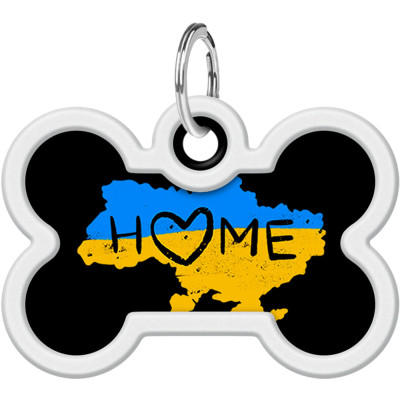 Адресник для тварин WAUDOG Smart ID з QR паспортом &quot;Дім&quot;, кістка 40х28 мм (0640-0230)