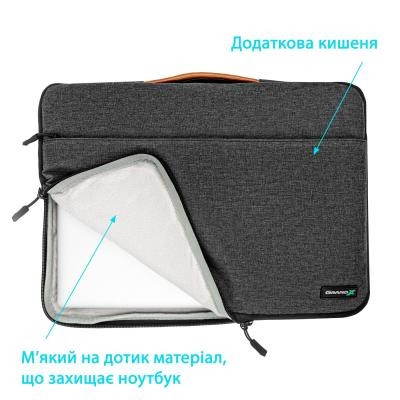 Чохол до ноутбука Grand-X 13&#039;&#039; SLX Dark Grey (SLX-13D)