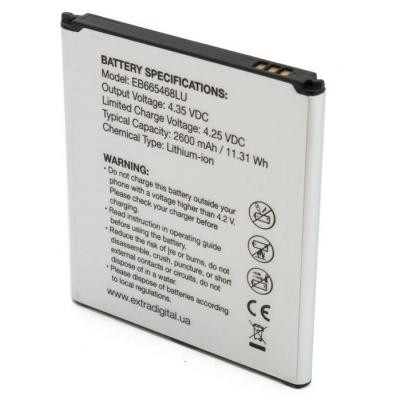Акумуляторна батарея Extradigital Samsung Galaxy Grand 2 Duos G7102 (2600 mAh, EB665468LU) (BMS6417)