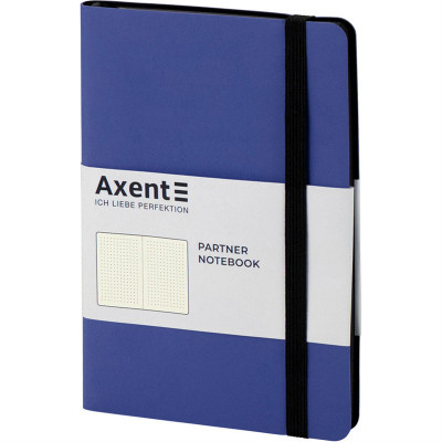 Книга записна Axent Partner Soft 125х195 мм в точку 96 аркушів Темно-синя (8312-02-A)