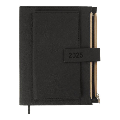Тижневик Buromax датований 2025 ENIGMA, А5 чорний (BM.2113-01)