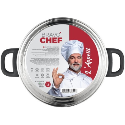 Каструля Bravo Chef L&quot;Appetit 1.8 л Bakelite (BC-2003-18)