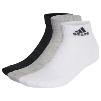 Шкарпетки Adidas C SPW ANK IC1281 3P білий, чорний, сірий S (37-39) (4066746302095)