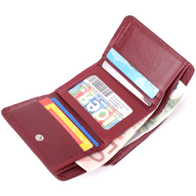 Гаманець ST Leather Шкіряний Бордовий (22507)