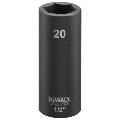 Головка торцева DeWALT IMPACT ударна довга, 1/2 х 20 мм (DT7554)