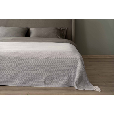 Плед Ardesto Summer 100% бавовна, сірий 140х190 см (ART0915SG)