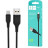 Дата кабель USB 2.0 AM to Micro 5P 1.0m 2.4A silicone black Denmen (DM-D01V-BK)