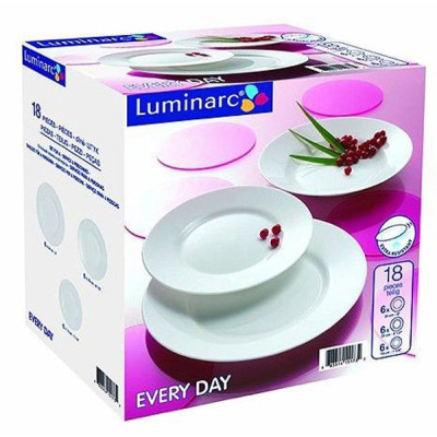 Столовий сервіз Luminarc Everyday Білий 18 предметів (G0566)