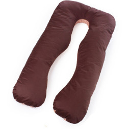 Подушка MirSon для вагітних і відпочинку Delicate Satin №8028 U-подібна Cappuccino (2200006178668)
