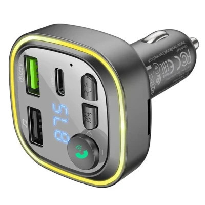 FM модулятор BOROFONE BC48 Broad 2 USB, USB Type-C Black (BC48B)