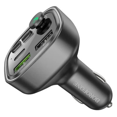 FM модулятор BOROFONE BC48 Broad 2 USB, USB Type-C Black (BC48B)