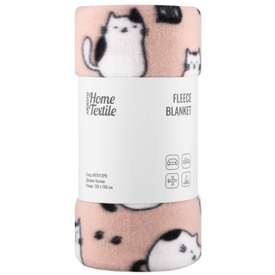 Плед Ardesto Fleece 100% поліестер 130x160см котики (ART0712PB)