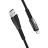 Дата кабель USB 2.0 AM to Lightning 1.0m zinc alloy + led black ColorWay (CW-CBUL035-BK)