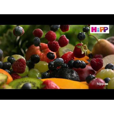 Дитяче пюре HiPP Яблуко Персик Чорниця Малина 100 г (9062300133773)