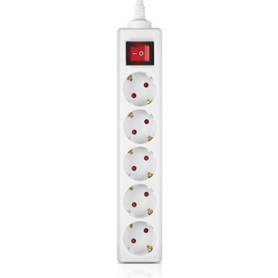 Мережевий фільтр живлення REAL-EL RS-Protect M 1.8m, white (EL122300025)