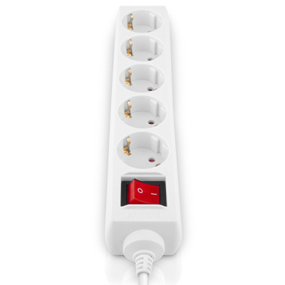 Мережевий фільтр живлення REAL-EL RS-Protect M 1.8m, white (EL122300025)