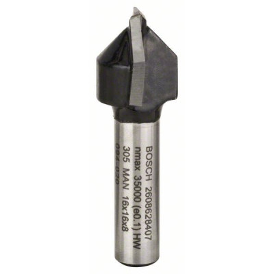 Фреза Bosch Professional пазова V-подібна V, Std, S8, D16, L16 90° (2.608.628.407)