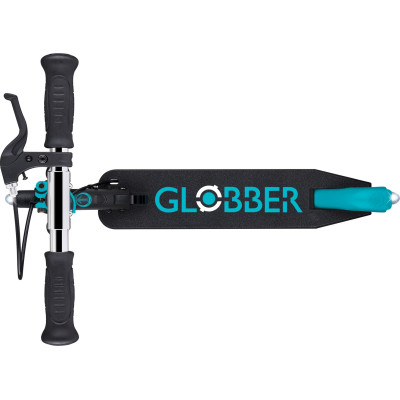 Самокат Globber Flow Element Junior Lights LED, чорно-бірюзовий (729-105)