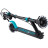 Самокат Globber Flow Element Junior Lights LED, чорно-бірюзовий (729-105)
