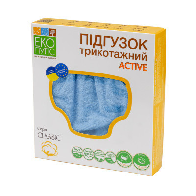 Підгузки Еко Пупс Active Classic багаторазовий 3-6 кг Abso Maxi Зелений (ТП2ВК4-1з)
