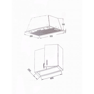 Витяжка кухонна Borgio BIT-BOX full glass 60 ivory (РН015838)