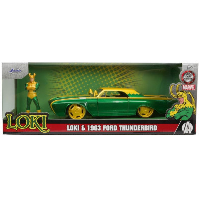 Машина Jada металева Марвел Форд Тандерберд 1963 з фігуркою Локі 1:24 (253225026)
