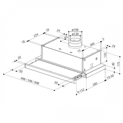Витяжка кухонна Faber Flexa Ng Hip Bk A60 (315.0635.109)