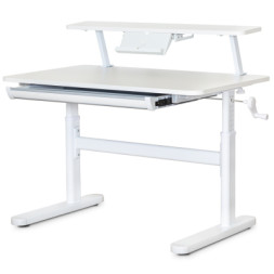 Парта ErgoKids з полицею S50 XL White (TH-210 W + BD-S50 XL)