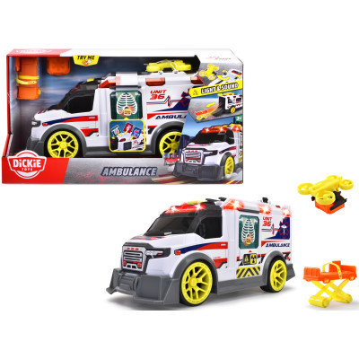 Спецтехніка Dickie Toys Функціональний автомобіль Швидка допомога з аксесуарами зі звуком та світловими ефектами 41 см (3307003)