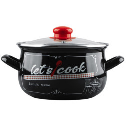 Каструля Gusto &quot;Давайте готувати&quot; Ч 22 см 5,1 л (GT-T-122-LCB)