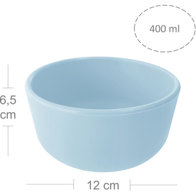 Тарілка дитяча MinikOiOi Bowl глибока тарілка силіконова Mineral Blue (101080103)