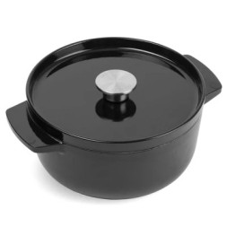Каструля KitchenAid чавунна з кришкою 3,3 л Чорна (CC006058-001)